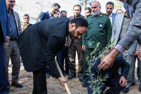 طرح کاشت مردمی ۱۶ میلیون درخت با حضور سخنگوی دولت در محل استانداری خراسان جنوبی