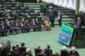 محمد باقر قالیباف رئیس مجلس شورای اسلامی در نشست مشترک مجلس شورای اسلامی و قوه قضاییه