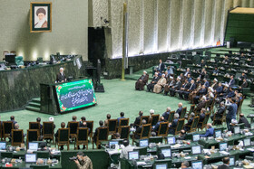 محمد باقر قالیباف رئیس مجلس شورای اسلامی در نشست مشترک مجلس شورای اسلامی و قوه قضاییه