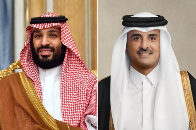امیر قطر و ولیعهد عربستان نگرانی عمیق خود را از فاجعه انسانی در غزه ابراز کردند امیر قطر و ولیعهد عربستان نگرانی عمیق خود را از فاجعه انسانی در غزه ابراز کردند