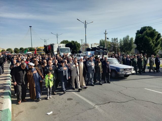 تشییع پیکر مطهر شهدای گمنام در ساوه