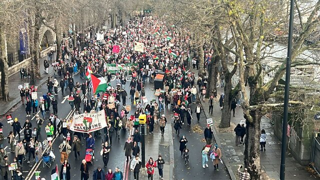 لندنیها دوباره در حمایت از فلسطین به خیابان آمدند