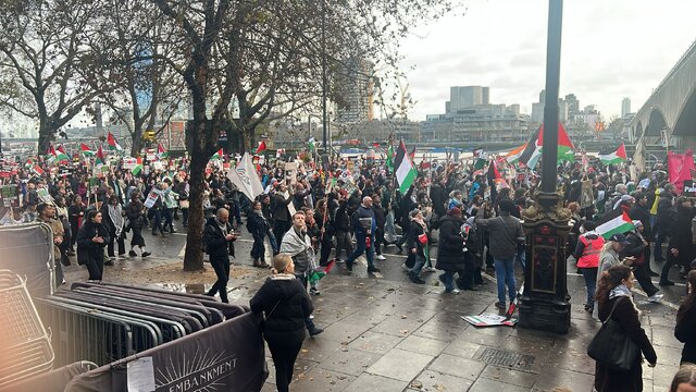 لندنیها دوباره در حمایت از فلسطین به خیابان آمدند