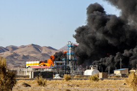 آتش سوزی در مینی پالایشگاه هیدروکربن در منطقه ویژه اقتصادی بیرجند