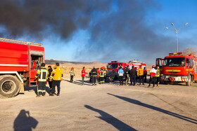 آتش سوزی در مینی پالایشگاه هیدروکربن در منطقه ویژه اقتصادی بیرجند