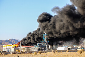 آتش سوزی در مینی پالایشگاه هیدروکربن در منطقه ویژه اقتصادی بیرجند