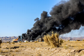 آتش سوزی در مینی پالایشگاه هیدروکربن در منطقه ویژه اقتصادی بیرجند