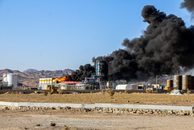 آتش سوزی در مینی پالایشگاه هیدروکربن در منطقه ویژه اقتصادی بیرجند