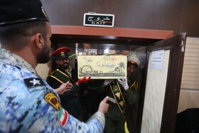 مراسم تشییع چهار شهید گمنام - پایگاه شکاری شهید نوژه