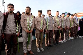 مراسم تشییع چهار شهید گمنام - پایگاه شکاری شهید نوژه