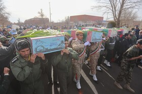 مراسم تشییع چهار شهید گمنام - پایگاه شکاری شهید نوژه