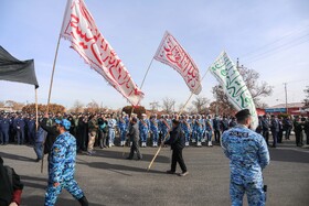 مراسم تشییع چهار شهید گمنام - پایگاه شکاری شهید نوژه