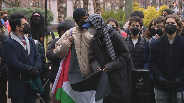 دستگیری دانشجویان آمریکایی در پی حمایت از مردم فلسطین