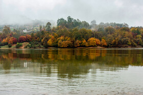 طبیعت پاییزی دریاچه سد برنجستانک سوادکوه
