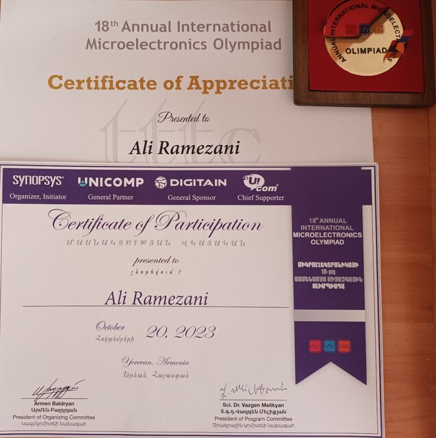 کسب مدال هجدهمین المپیاد جهانی میکروالکترونیک توسط پژوهشگر ایرانی