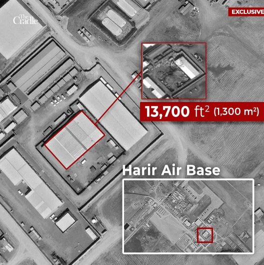 تخریب شدید پایگاه هوایی آمریکا در اربیل در پی حملات پهپادی مقاومت