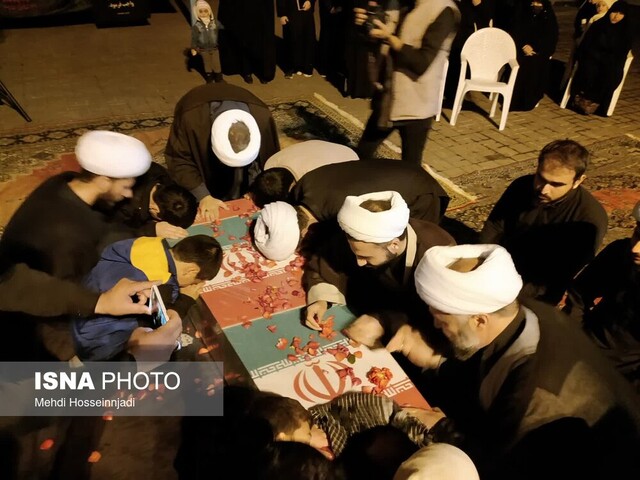 آیین وداع با شهید گمنام دفاع مقدس در شهرستان مرزی آستارا برگزار شد