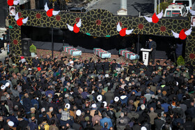 مراسم تشییع ۵ شهید گمنام دفاع مقدس در بیرجند