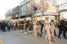 تشییع ۹ شهید گمنام دوران دفاع مقدس در اردبیل