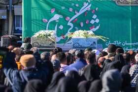 مراسم تشییع دو شهید گمنام - همدان