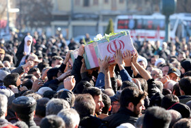 مراسم تشییع دو شهید گمنام - همدان