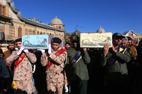 مراسم تشییع دو شهید گمنام - همدان