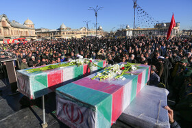 مراسم تشییع دو شهید گمنام - همدان