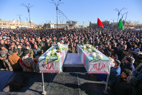 مراسم تشییع دو شهید گمنام - همدان