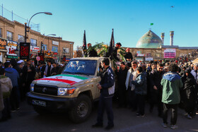 تشییع پیکر شهید گمنام دوران دفاع مقدس در زنجان