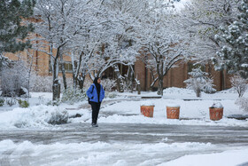 بارش اولین برف سال ۱۴۰۲ در اردبیل