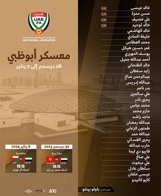 اعلام فهرست حریف ایران برای جام ملت‌های آسیا ۲۰۲۳