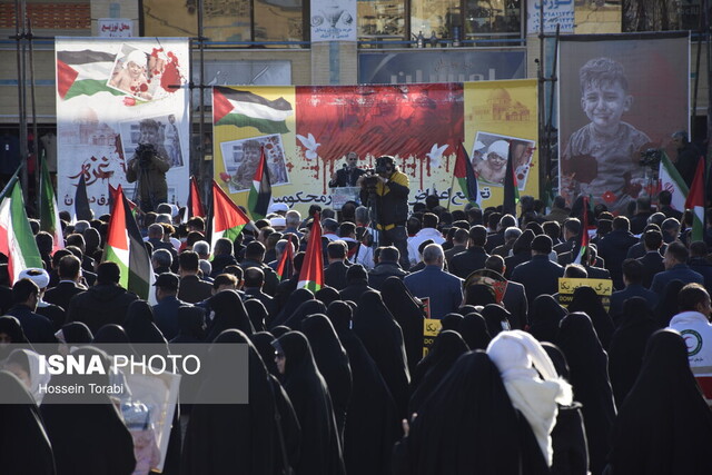 تجمع مردمی حمایت از مردم غزه در شهرکرد برگزار شد