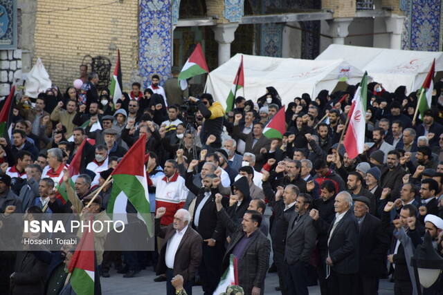 تجمع مردمی حمایت از مردم غزه در شهرکرد برگزار شد