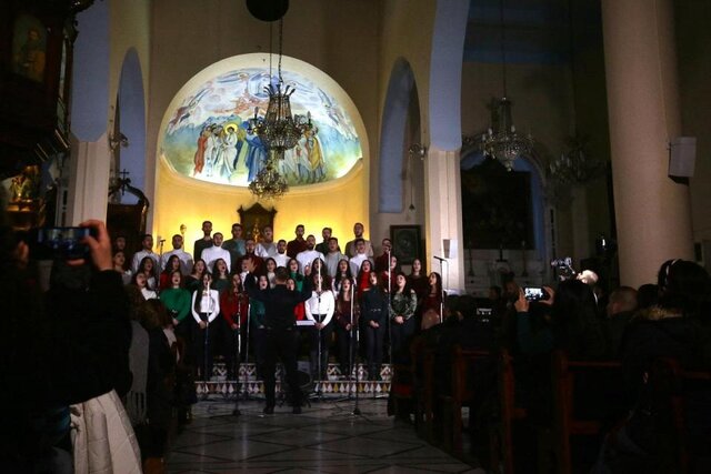 در کلیسای مسیحیان سوری در همدردی با فلسطینی‌ها خبری از جشن نیست