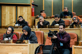 خبرنگاران حاضر در نشست مطبوعاتی سردار رضا طلایینیک سخنگوی وزارت دفاع