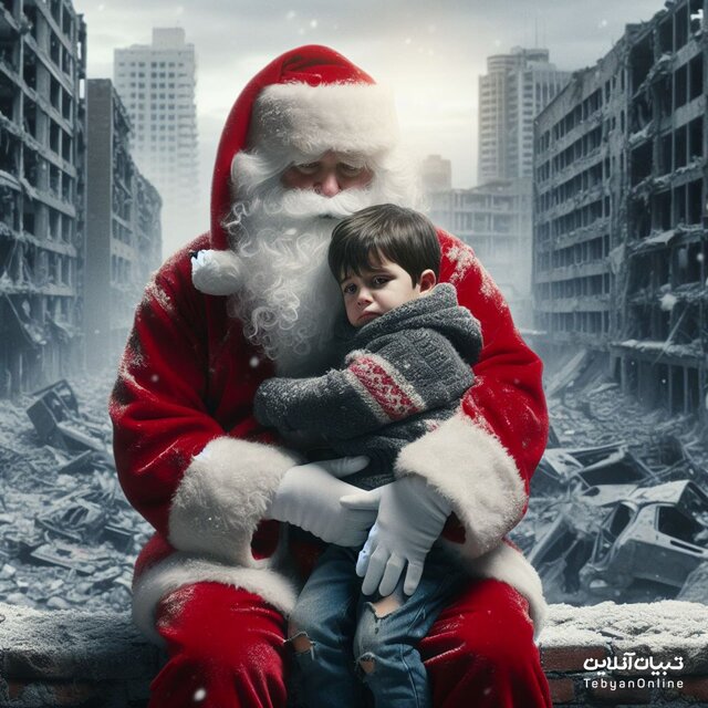 تصاویر هوش مصنوعی از کریسمس غزه