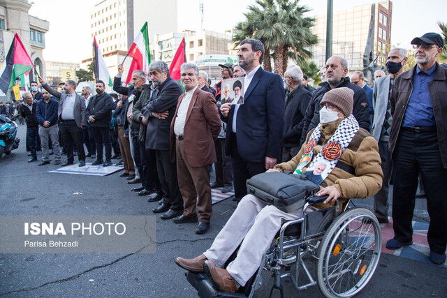 تجمع پیشکسوتان ورزشکار و پزشک در حمایت از مردم غزه