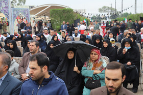 تشییع و خاکسپاری پیکر شهید گمنام در صدا وسیمای استان خوزستان