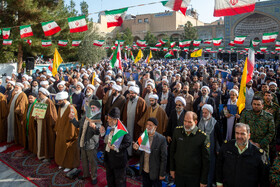 گرامیداشت حماسه ۹ دی در مدرسه فیضیه قم