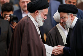 سید ابراهیم رئیسی، رئیس جمهور و سید مصطفی خامنهای در کنگره بزرگداشت علامه مصباح یزدی