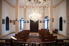 بخشی از نمای داخلی کلیسای «مِسرُوپ مقدس» تنها کلیسای ارامنه مشهد است.