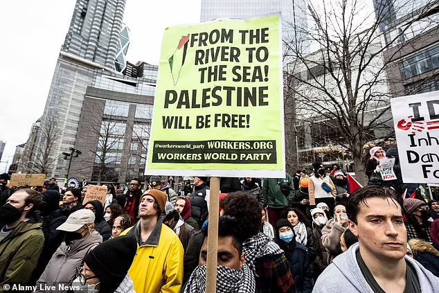 آمریکاییها سال نو را با «حمایت از فلسطین» آغاز کردند + فیلم