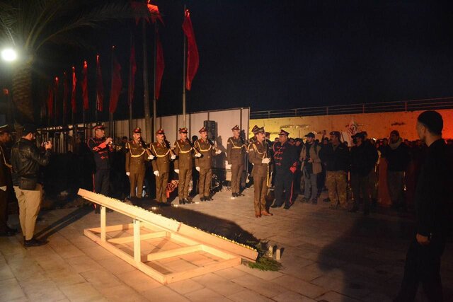 بزرگداشت چهارمین سالگرد شهادت سردار سلیمانی و ابو مهدی المهندس در فرودگاه بینالمللی بغداد