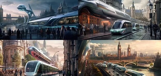 تصاویر هوش مصنوعی از شهرهای بریتانیا در سال ۲۰۵۰