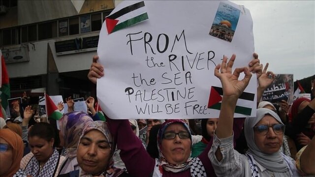 تظاهرات سراسری مراکشیها در حمایت از مردم فلسطین