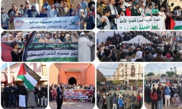 تظاهرات سراسری مراکشی‌ها در حمایت از مردم فلسطین