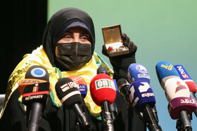 سخنرانی زرین فاطمه مطهری، همسر همرزم شهید قاسم سلیمانی در همایش مرد میدان حقوق بشر