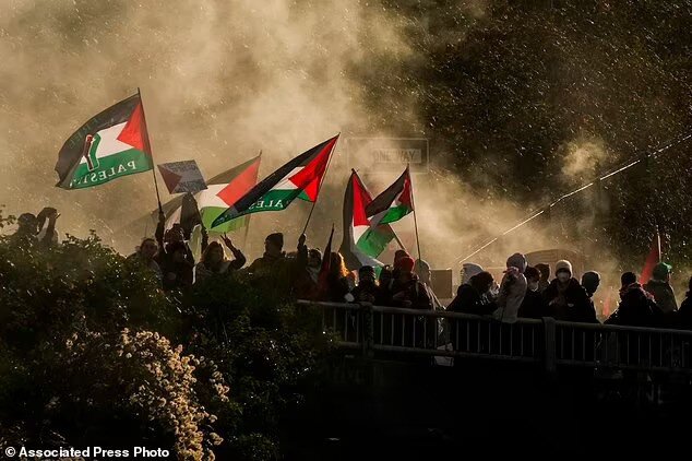 تجمع حامیان فلسطین در سیاتل آمریکا