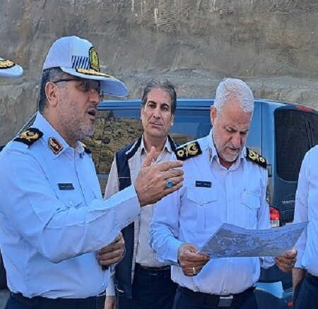 سردار هادیانفر و سردار حسینی در بازدید از آزادراه تهران - شمال رئیس جدید پلیس راهور فراجا رسما منصوب شد