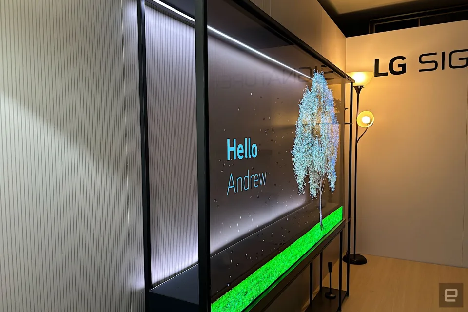 ال‌جی از اولین تلویزیون OLED شفاف بی‌سیم جهان پرده برداشت